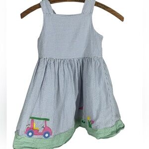 Florence Eiseman gold cart seersucker summer dress 4